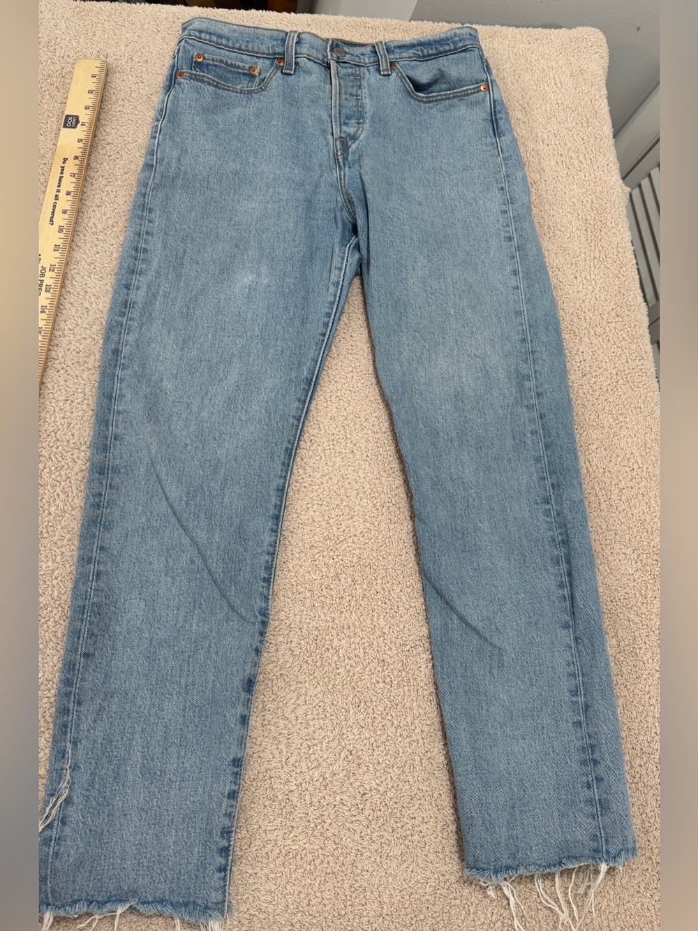 Levi’s Wedgie Jeans Size 29 Button Fly Levi’s Premium  High Rise Natural Hem